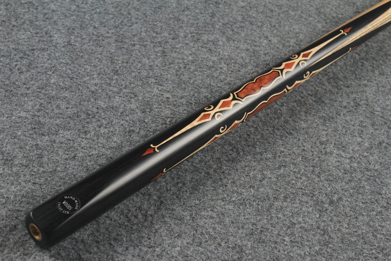 CHEVRONS+1 piece ash inlay chinese 8 ball pool cue # 4608