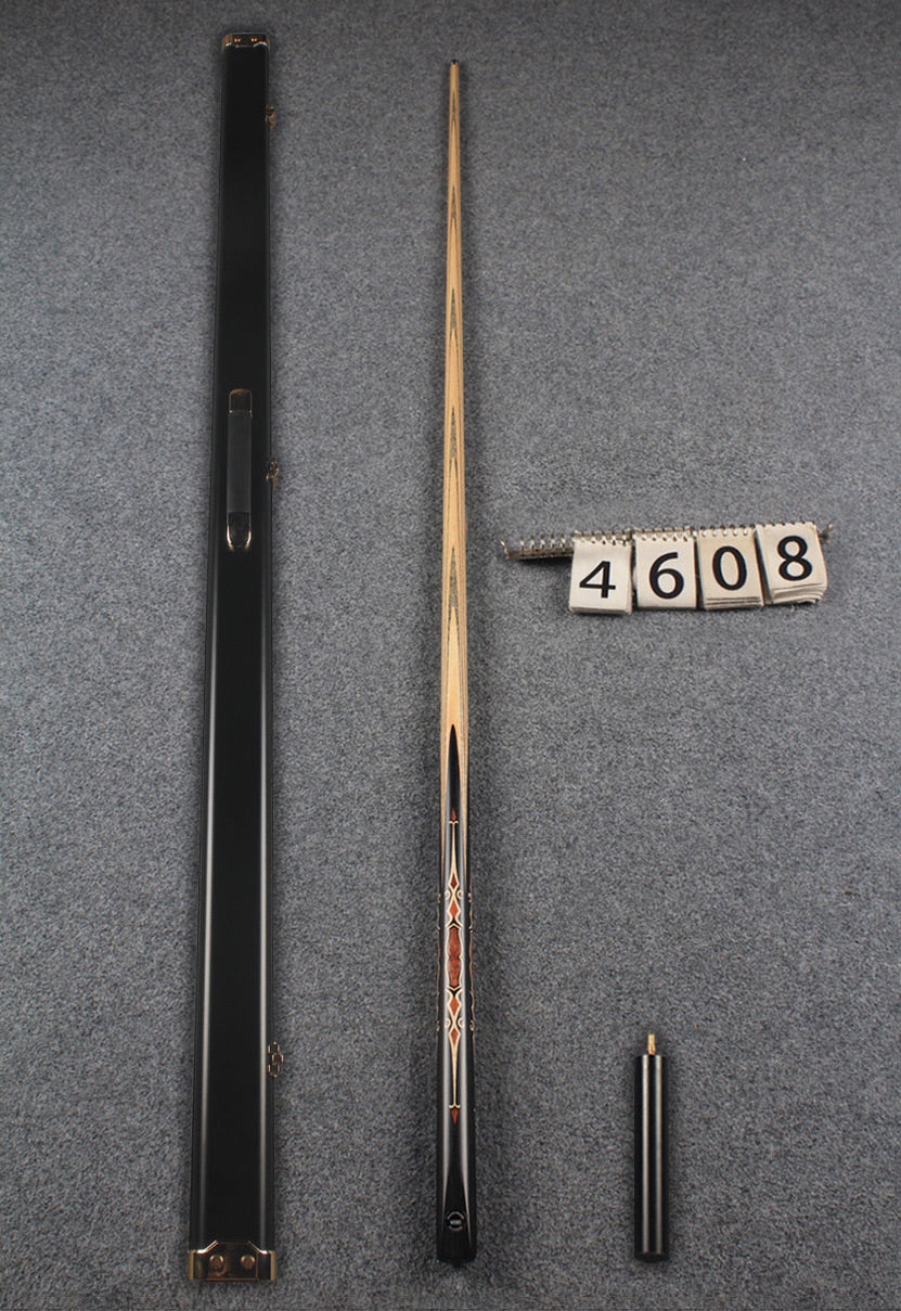 CHEVRONS+1 piece ash inlay chinese 8 ball pool cue # 4608