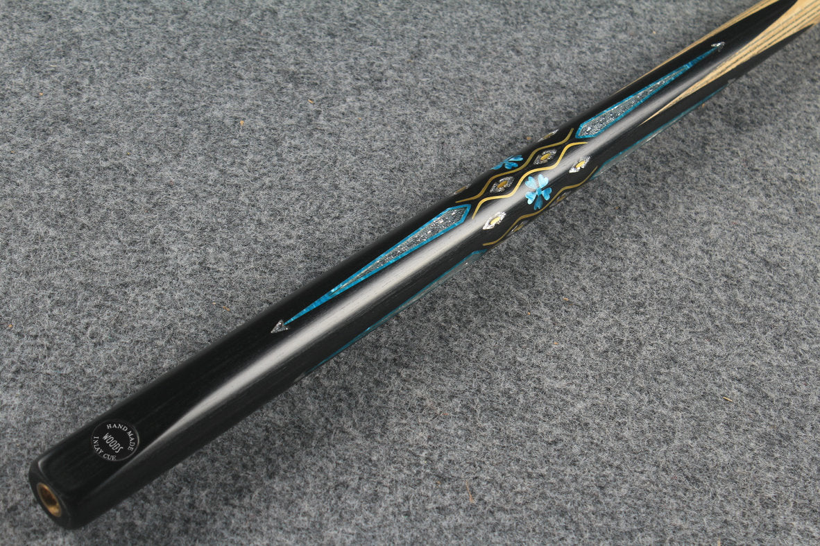 CHEVRONS+1 piece ash inlay chinese 8 ball pool cue # 4609
