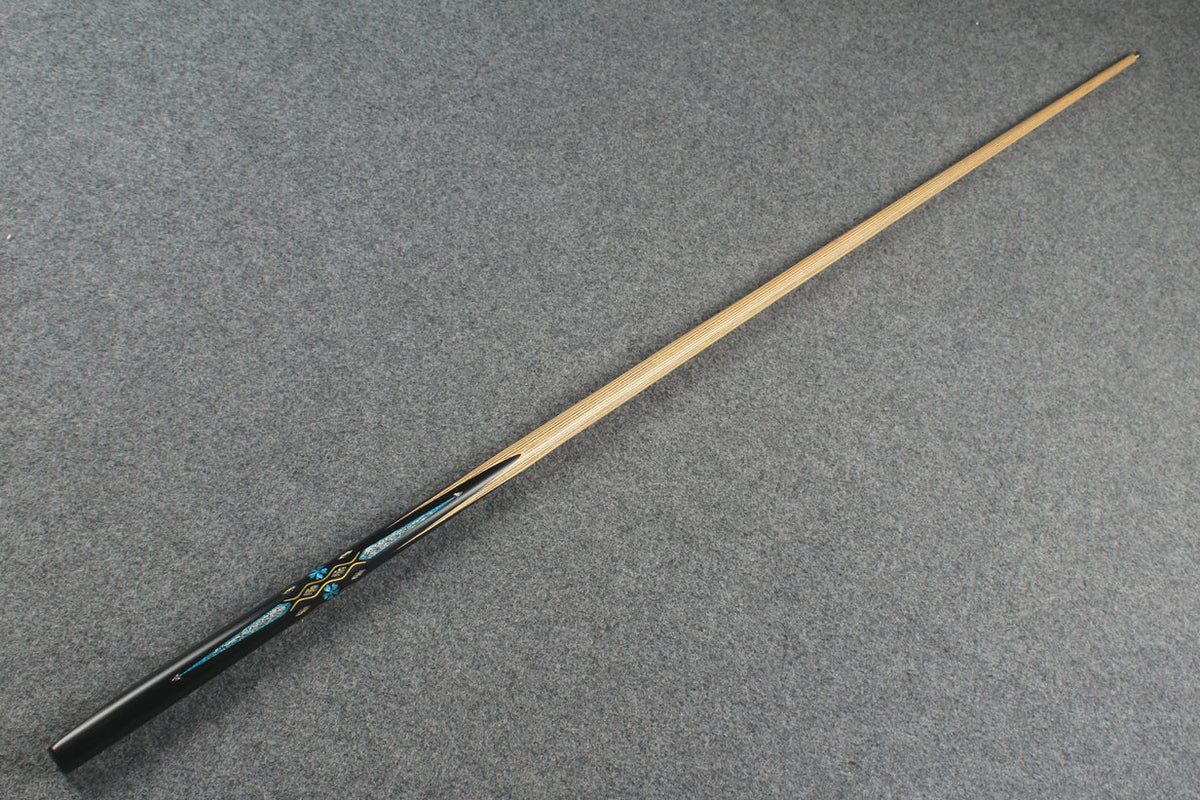 CHEVRONS+1 piece ash inlay chinese 8 ball pool cue # 4609