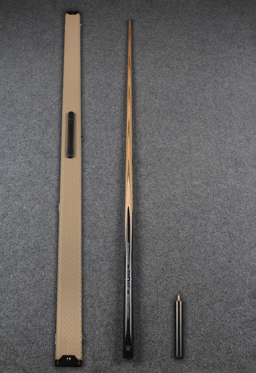 CHEVRONS+1 piece ash inlay chinese 8 ball pool cue WOODS CUES