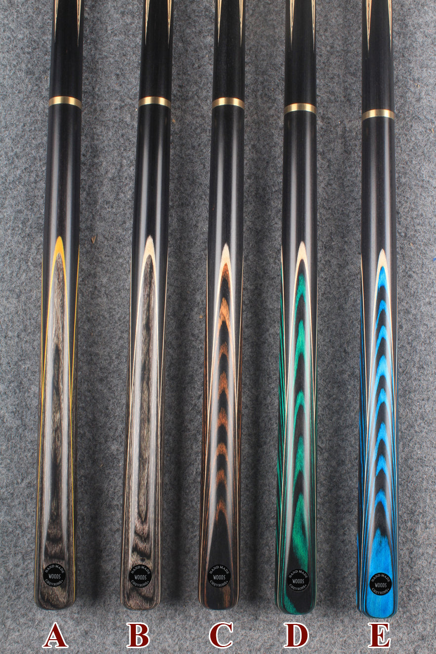 chevrons+ 3/4 ash snooker cues WOODS CUES