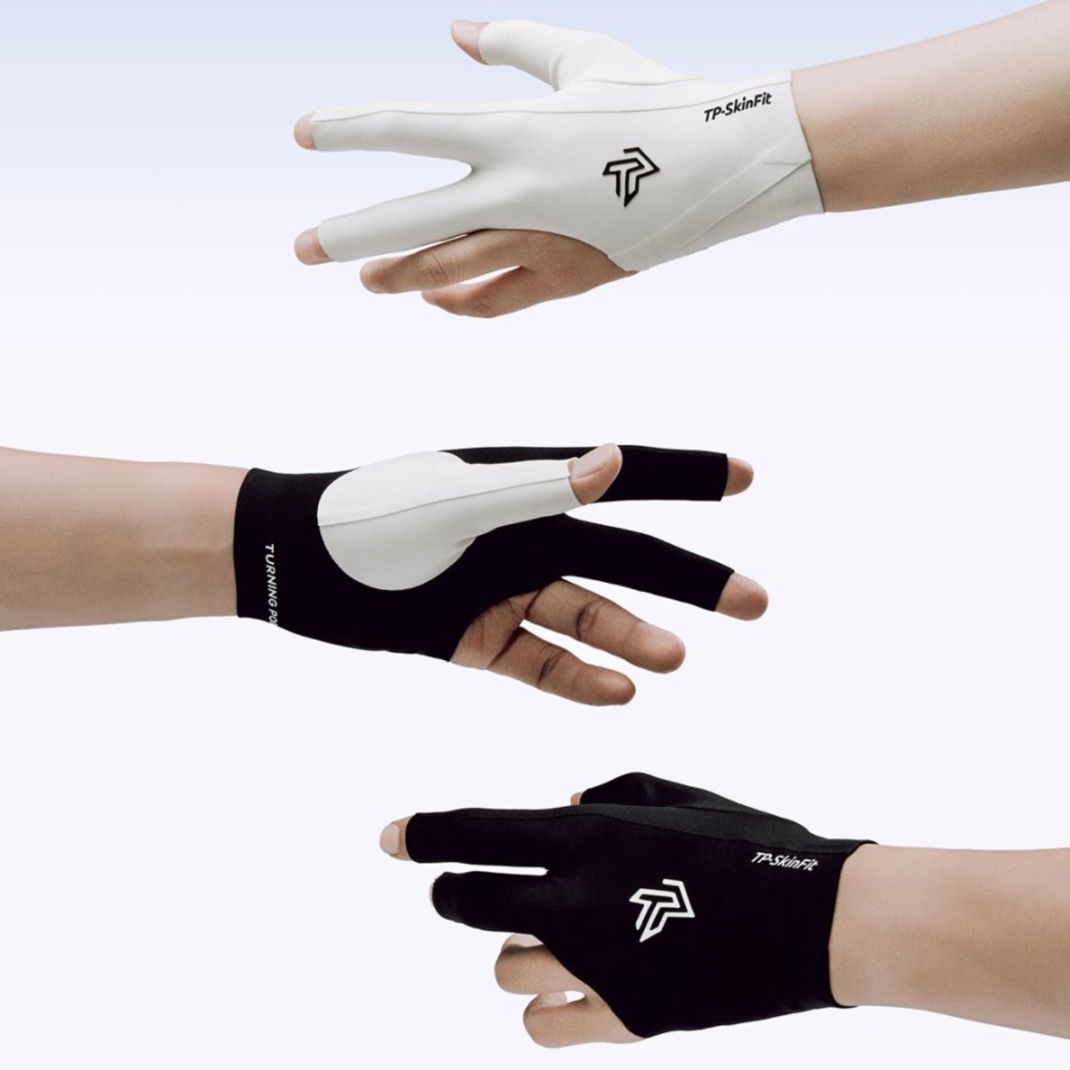 TUPNING POINT 3-Finger Billiard Glove - Breathable Anti-Slip Snooker Pool Cue Glove WOODS CUES