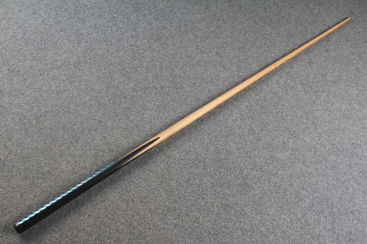 woods 1 piece handmade ash inlay chinese 8 ball pool cue # 5075
