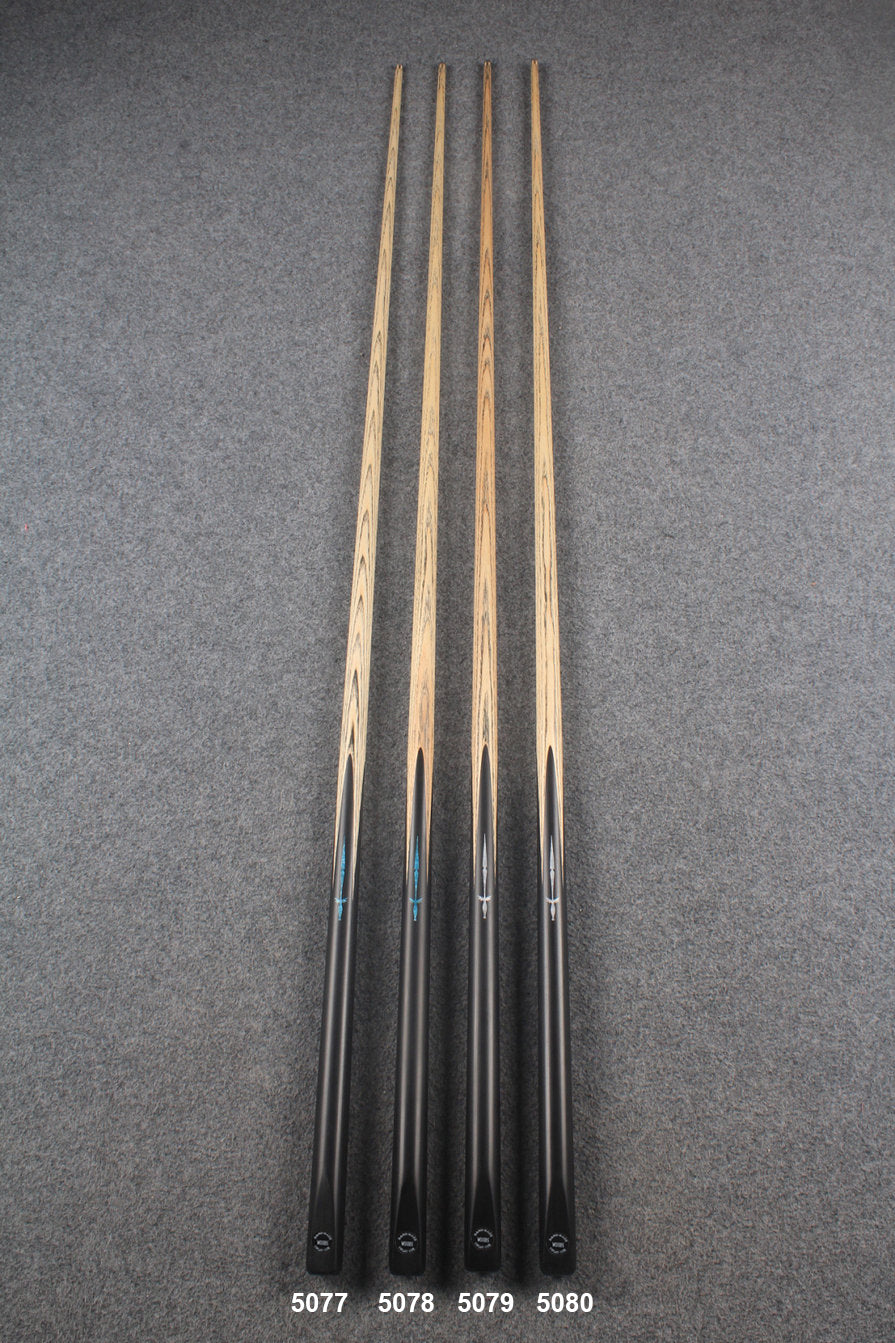 1 piece ash inlay snooker cue  #5077-5080
