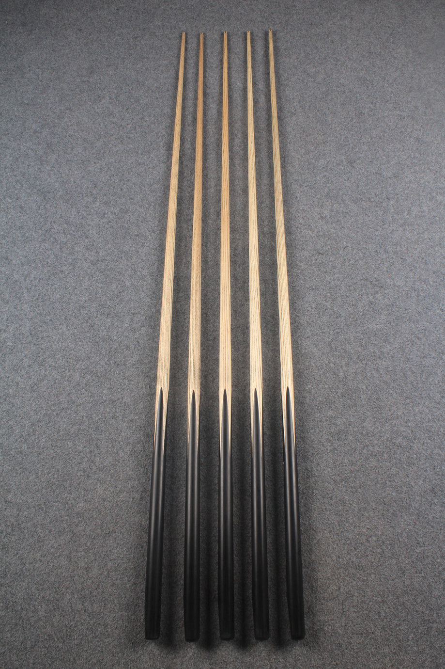 1 piece ash inlay english pool cue  #5081-5085 WOODS CUES