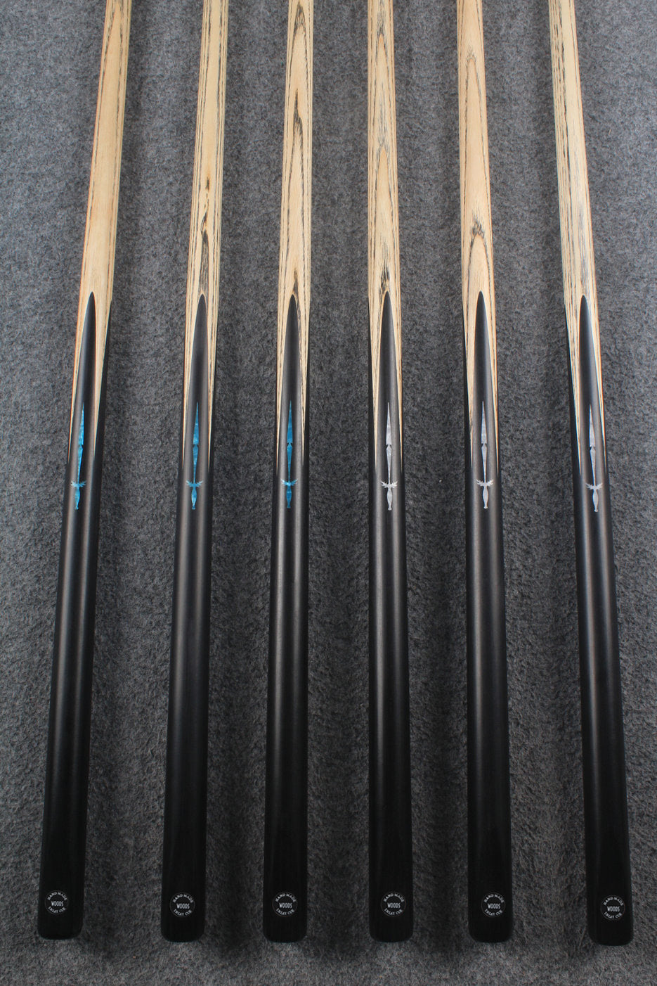 1 piece ash inlay snooker cue  #5086-5091