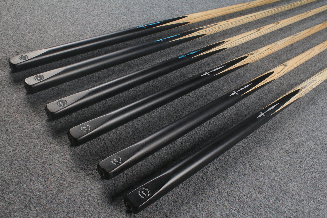 1 piece ash inlay snooker cue  #5086-5091