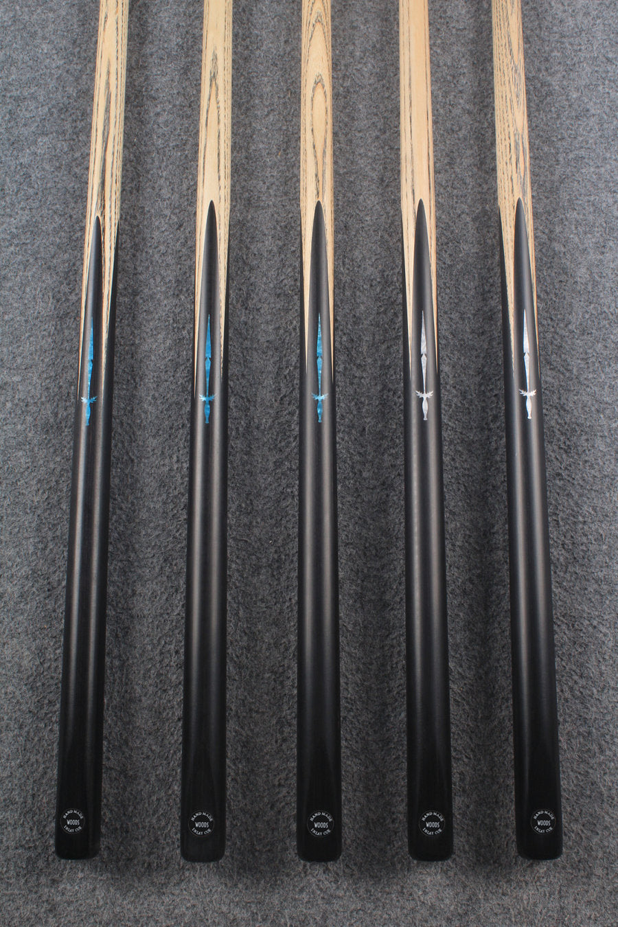 1 piece ash inlay english pool cue  #5092-#5096