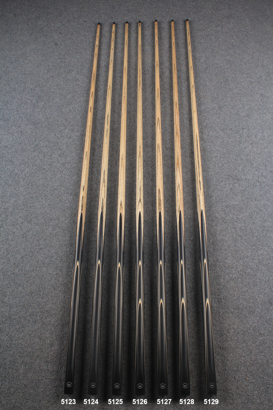 1 piece ash 62'' chinese 8 ball pool cue  #5123 - # 5129 WOODS CUES