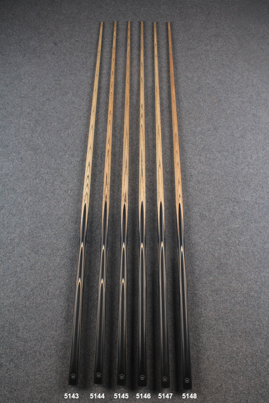 1 piece ash 64'' snooker cue  #5143 - #5148