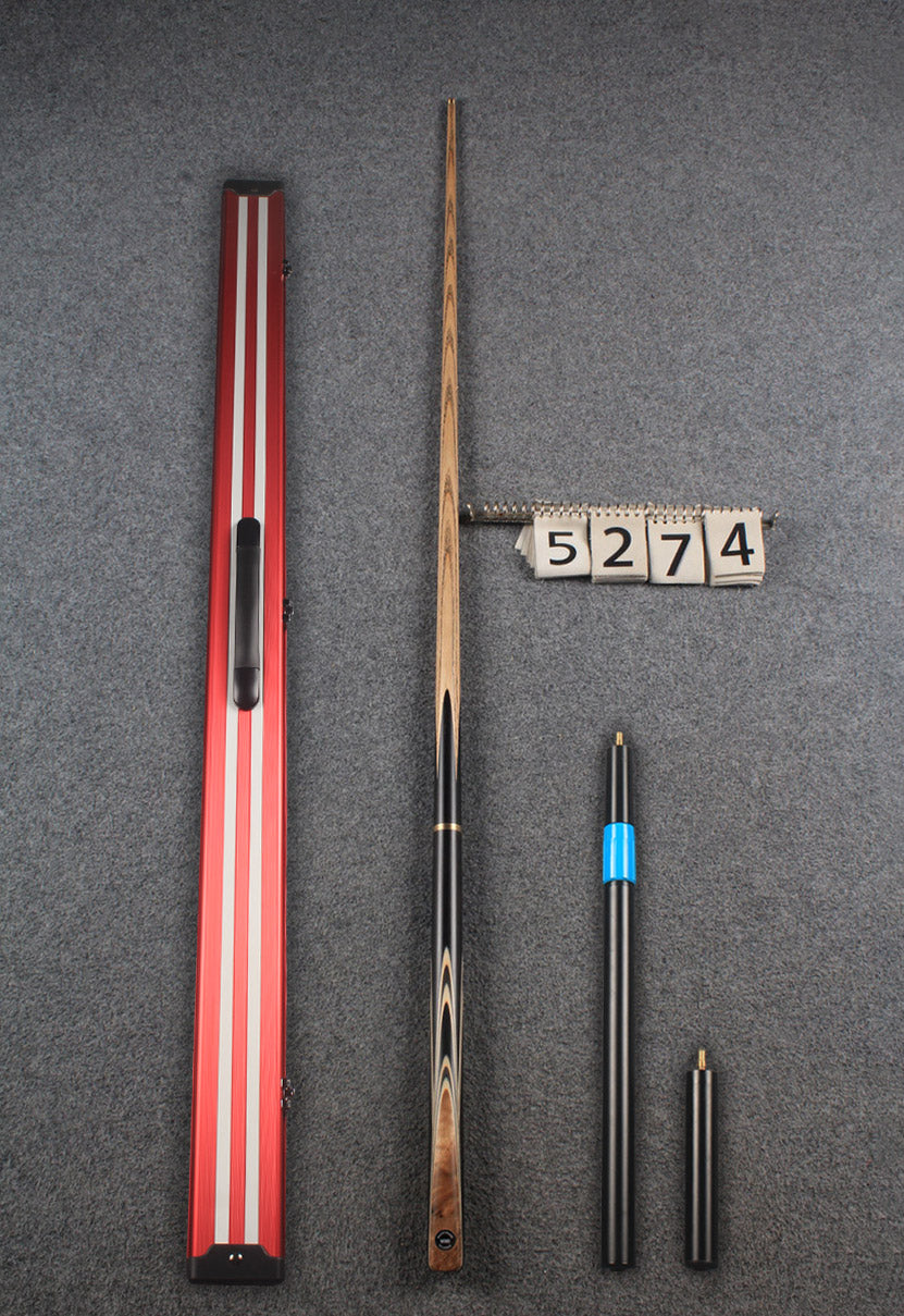 woods 3/4 handmade ash 55'' snooker / pool cue # 5274