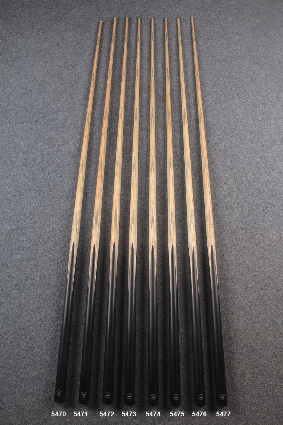 CHEVRONS+ 1 piece ash english pool cue  #5470- #5477