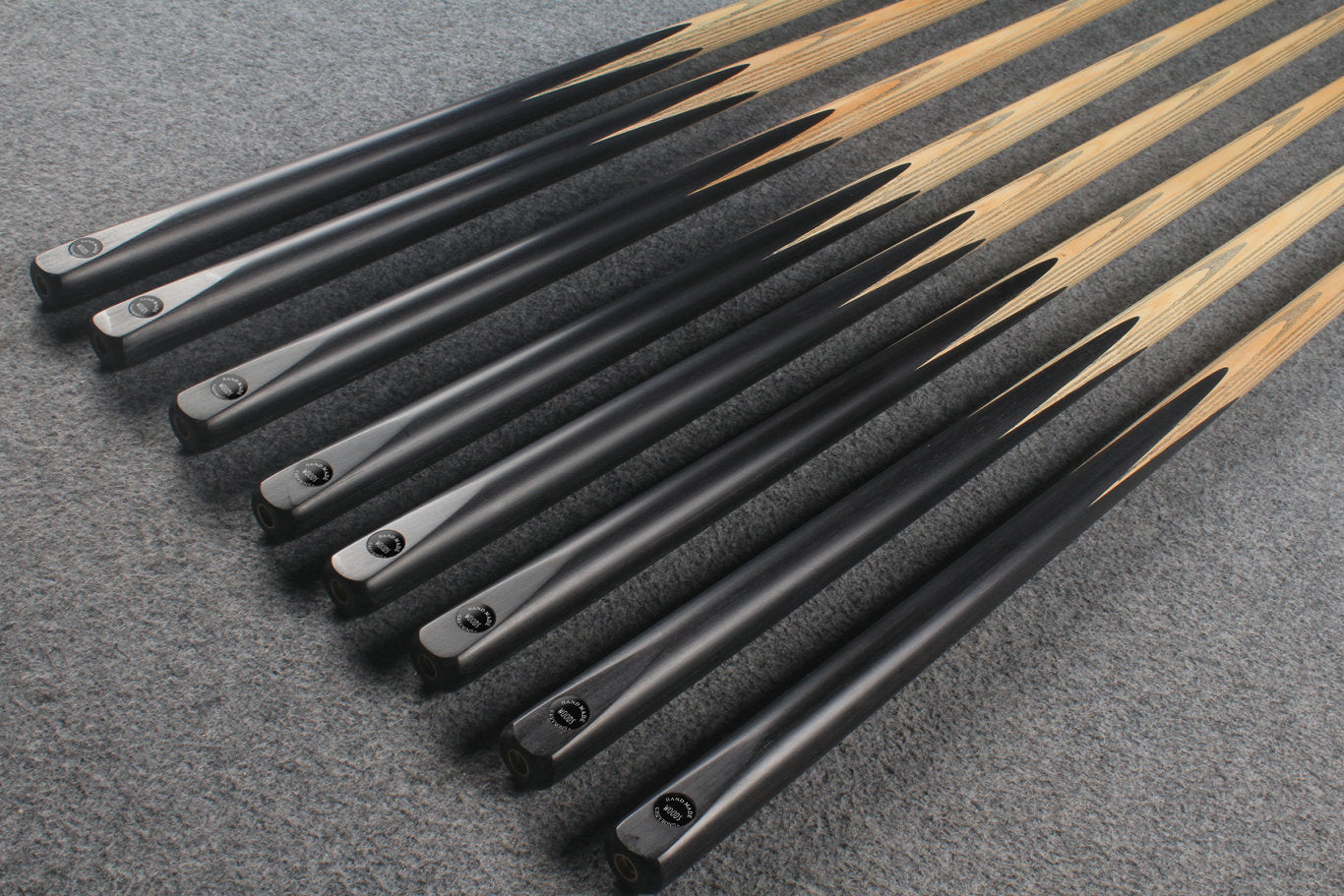 CHEVRONS+ 1 piece ash english pool cue  #5470- #5477