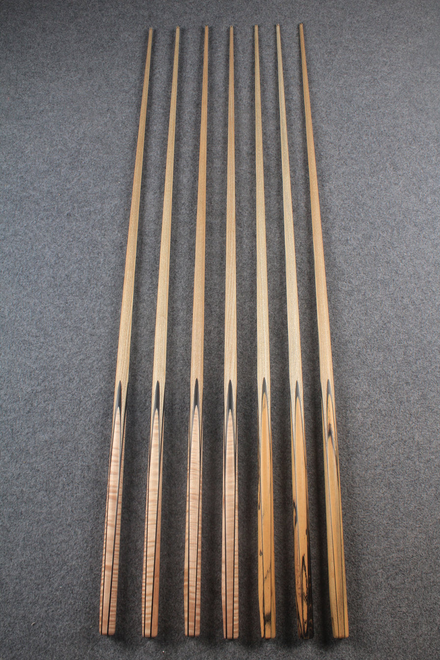 CHEVRONS+ 1 piece ash english pool cue  #5478- #5484