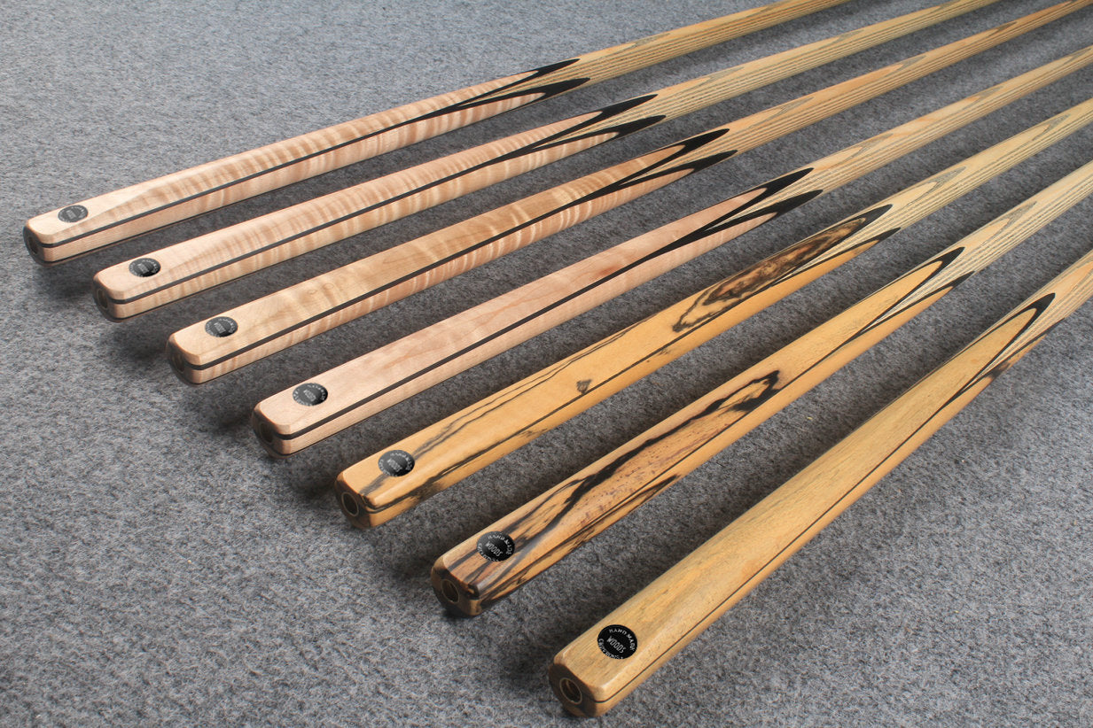 CHEVRONS+ 1 piece ash english pool cue  #5478- #5484