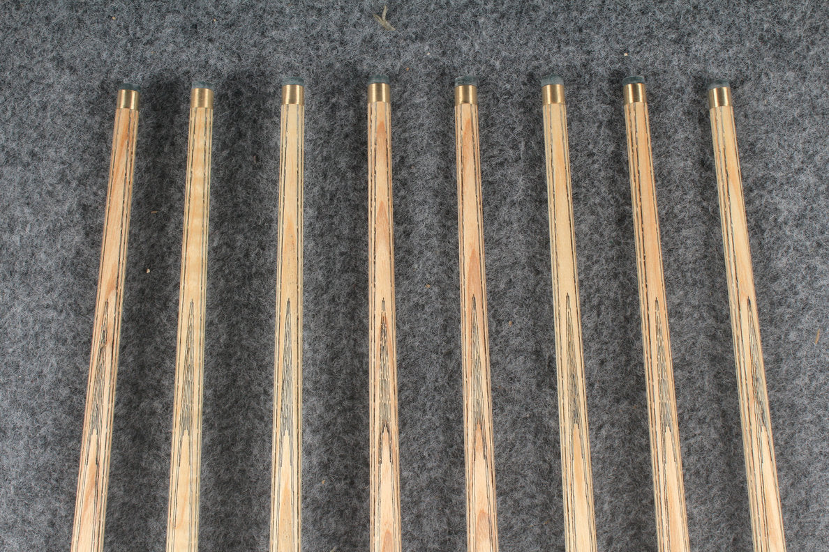 CHEVRONS+ WOODS 1 piece handmade ash snooker / pool cue  #5519- #5526