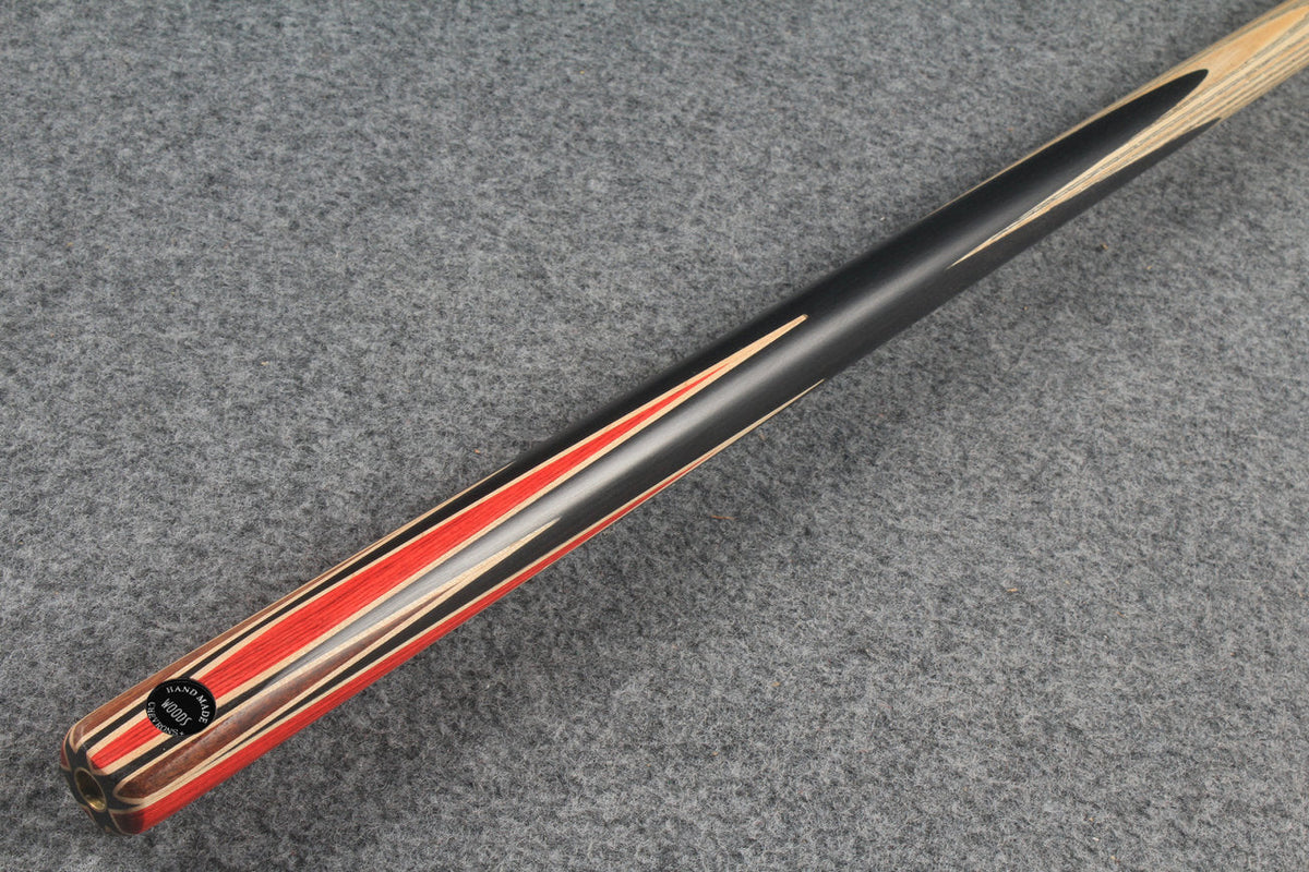 CHEVRONS+ 1 piece snooker ash cue 8 x points butt # 5534 WOODS CUES