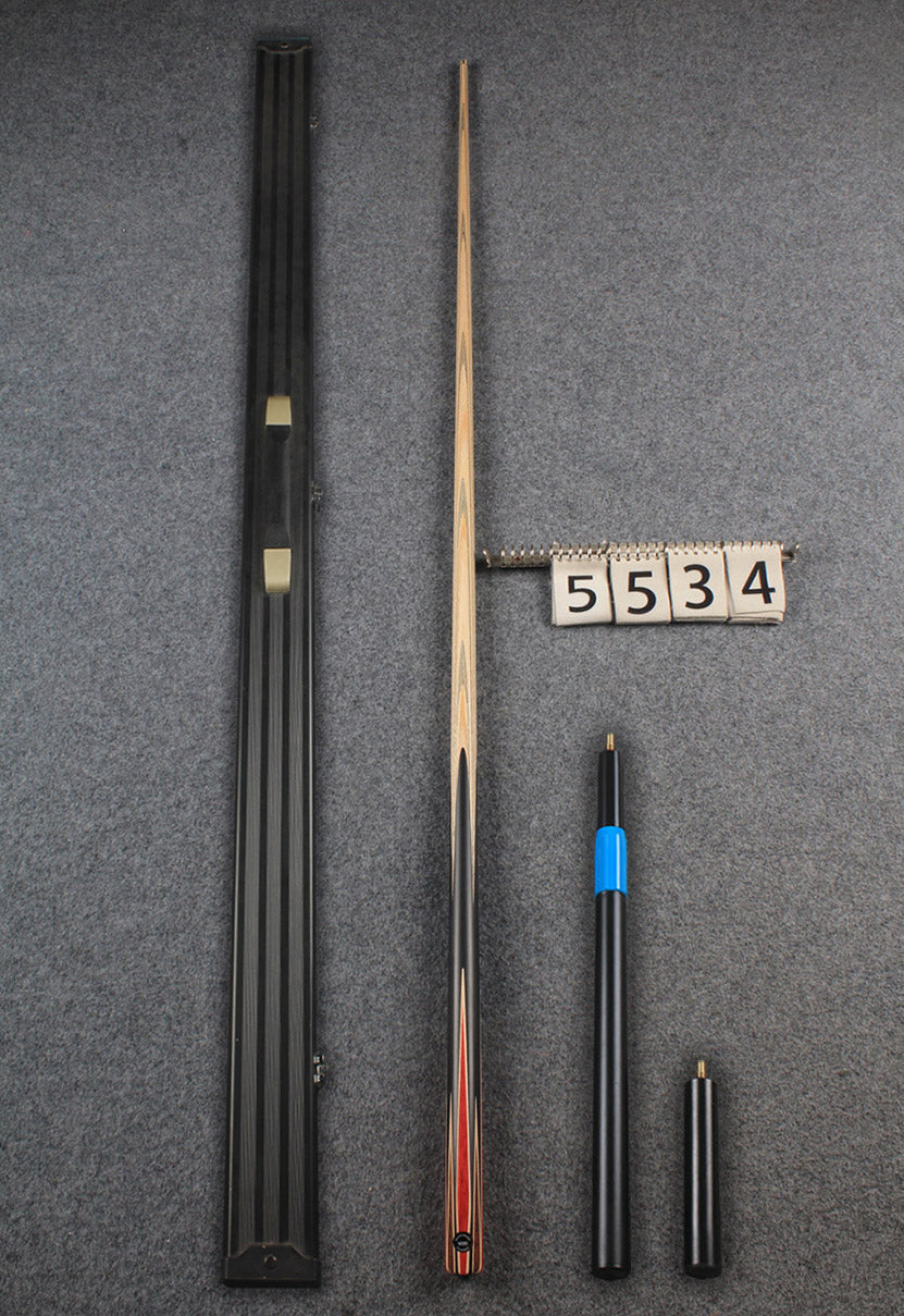 CHEVRONS+ 1 piece snooker ash cue 8 x points butt # 5534 WOODS CUES