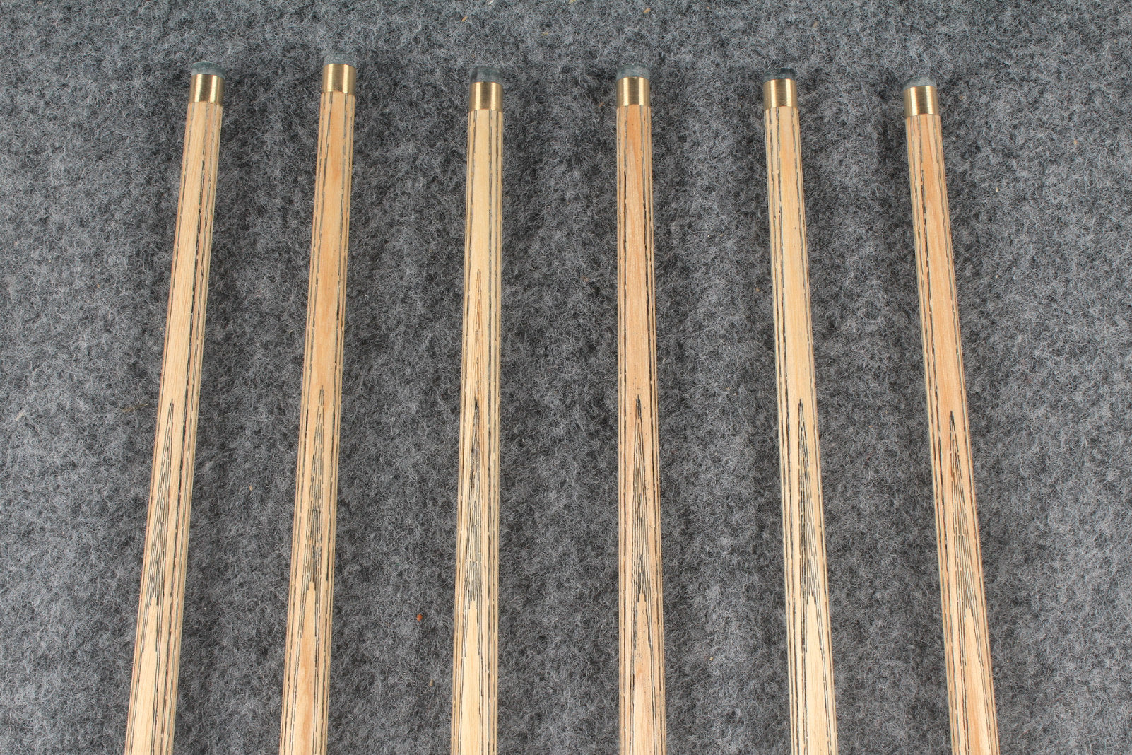 CHEVRONS+ 1 piece ash snooker cue 8 x points butt #5538- #5543