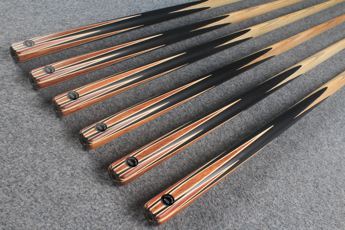 CHEVRONS+ 1 piece ash snooker cue 8 x points butt #5538- #5543 WOODS CUES