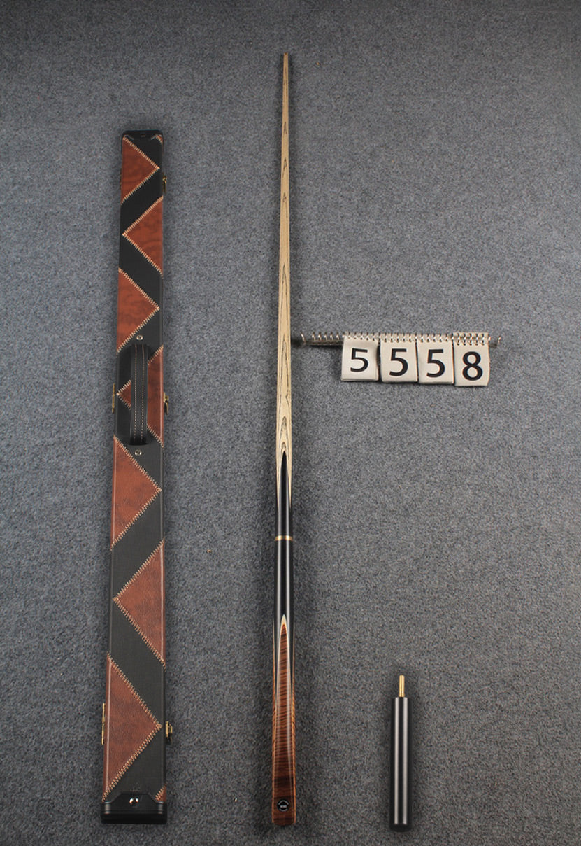 Exclusive 3/4 ash english pool cue zebrano  # 5558 WOODS CUES