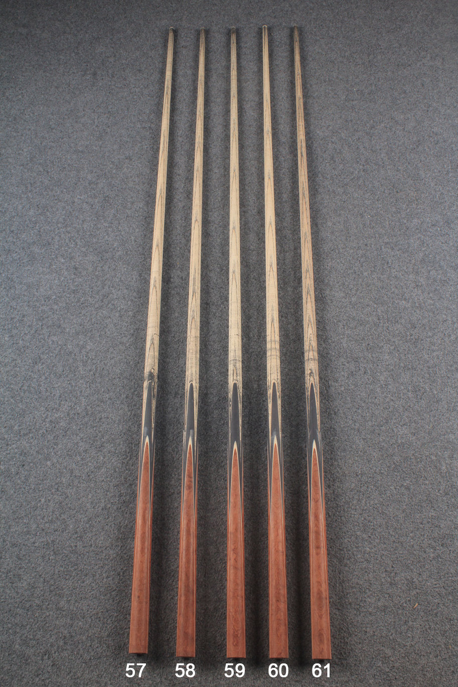 custom-made:  woods 1 piece handmade ASH snooker / pool cue #57-#61 - made to order