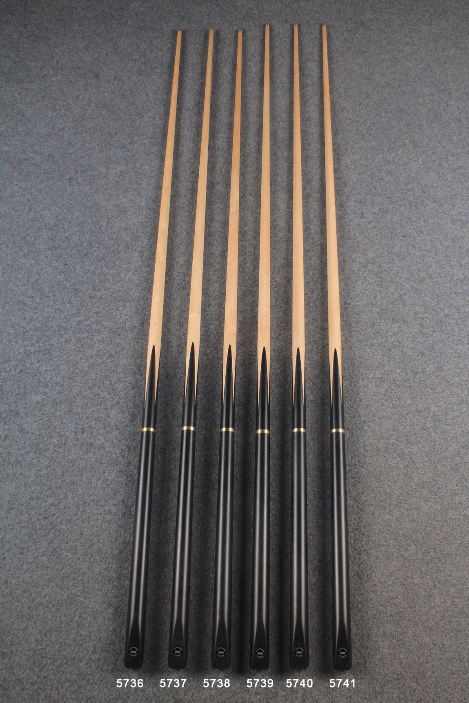 woods 3/4 handmade maple snooker / pool cue  #5736 - #5741