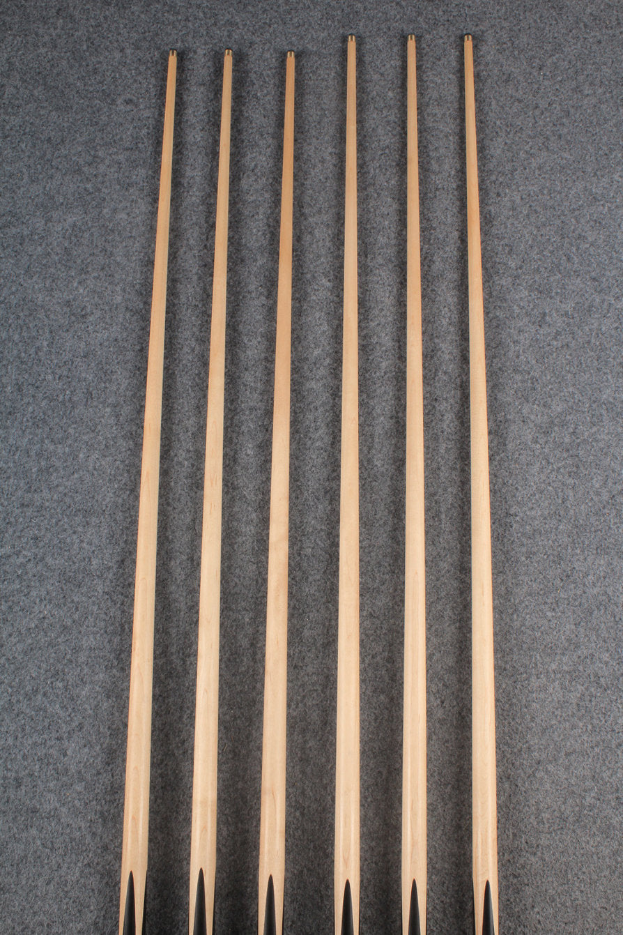 woods 3/4 handmade maple snooker / pool cue  #5736 - #5741