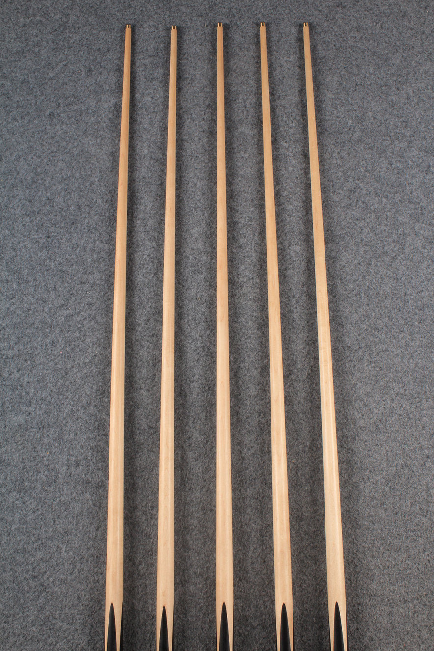 woods 3/4 handmade maple snooker / pool cue  #5742 - #5746