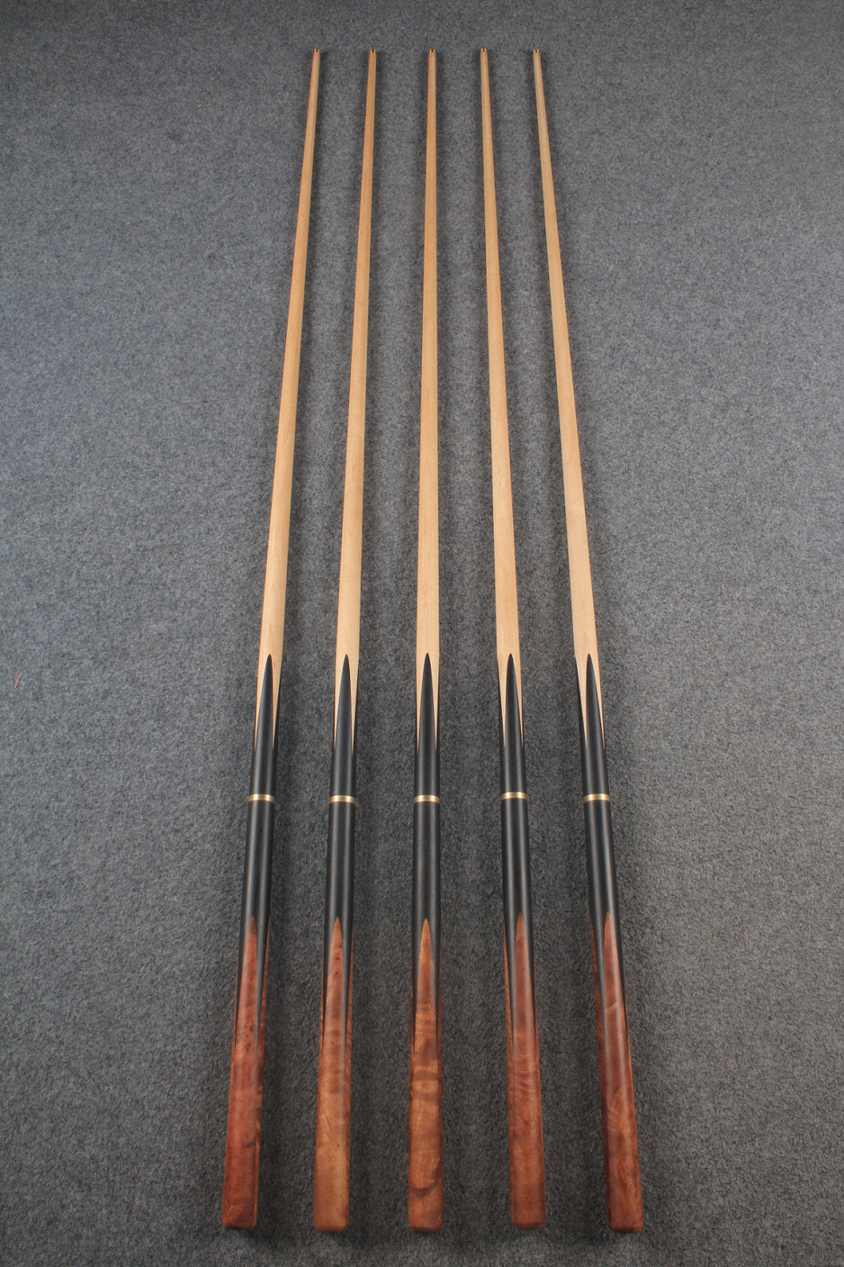 woods 3/4 handmade maple snooker / pool cue  #5742 - #5746