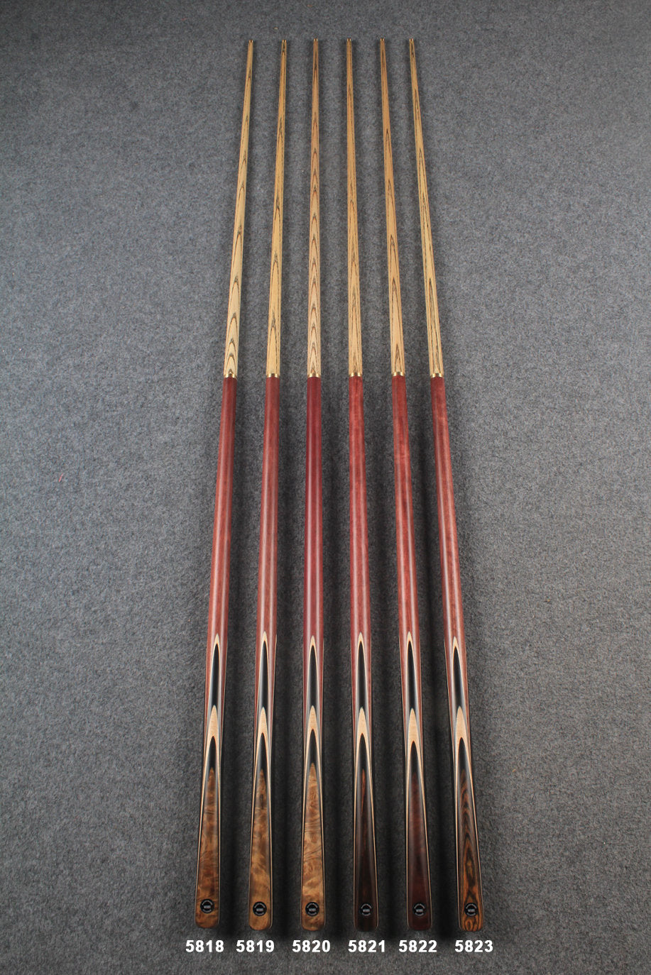 1/2 ash english pool cue  # 5818 - # 5823 WOODS CUES