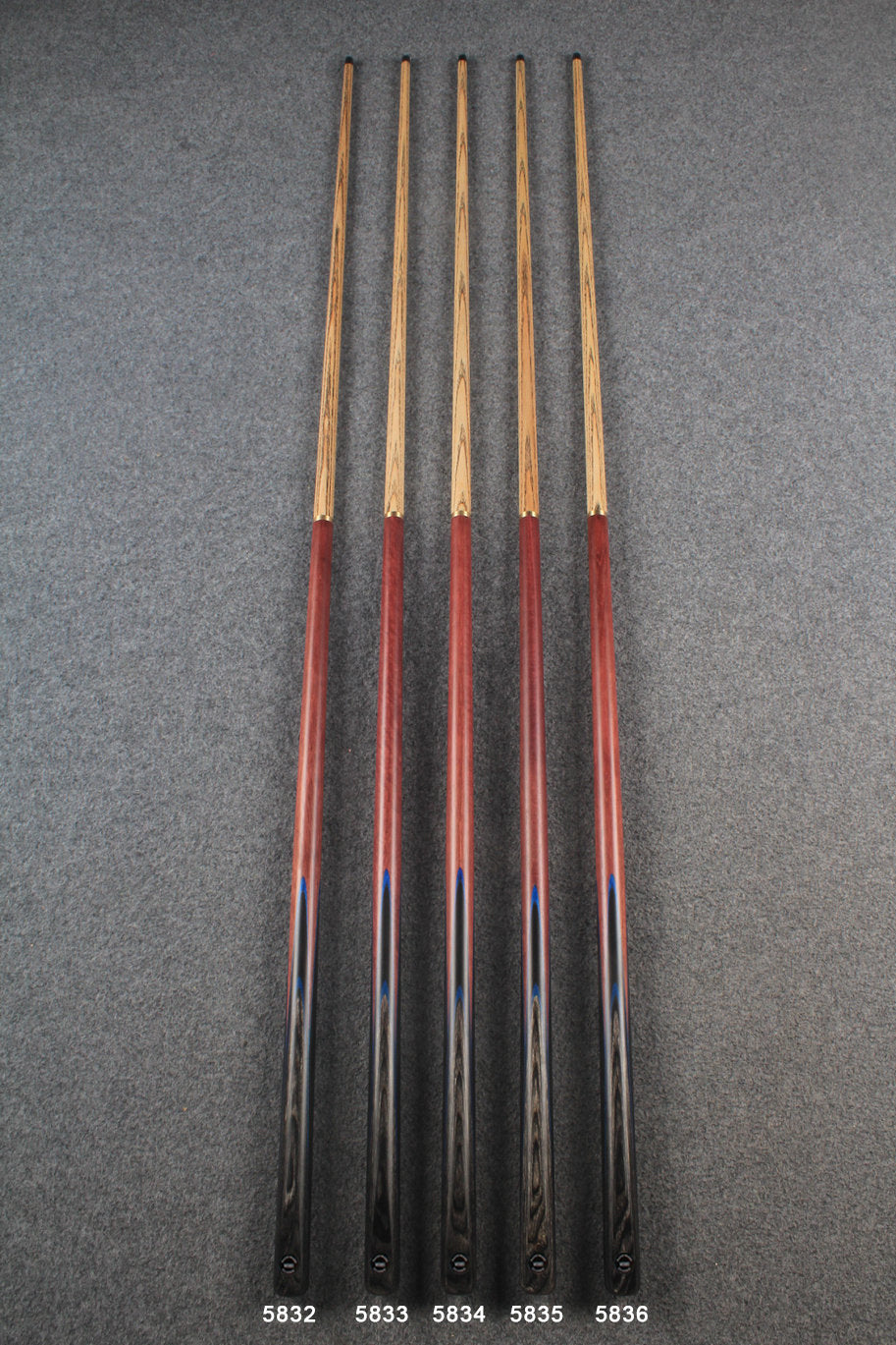 1/2 ash chinese 8 ball pool cue  # 5832 - # 5836 WOODS CUES