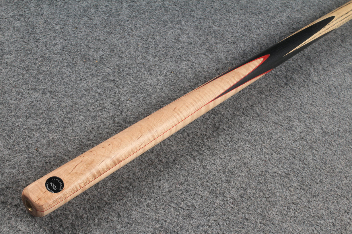 1 piece ash 60" snooker cue curly maple #5897