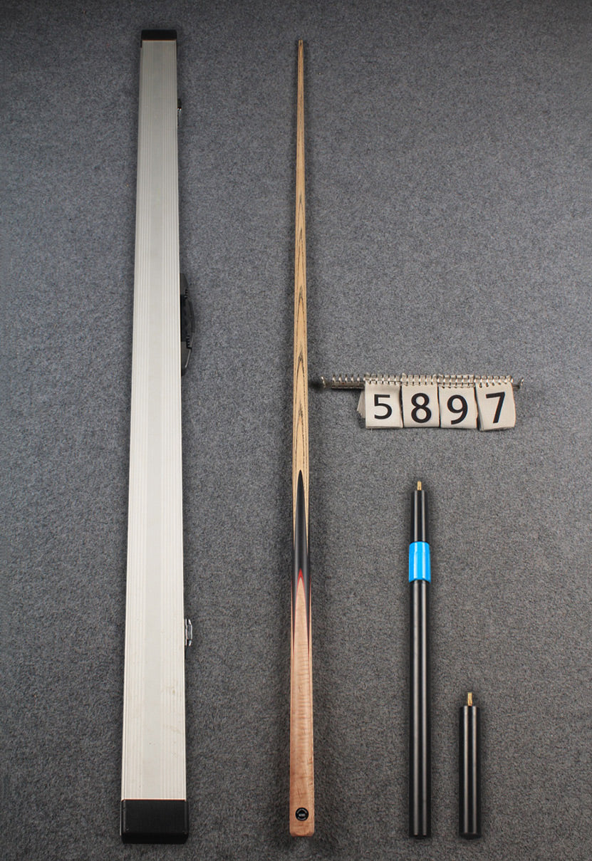 1 piece ash 60&quot; snooker cue curly maple #5897