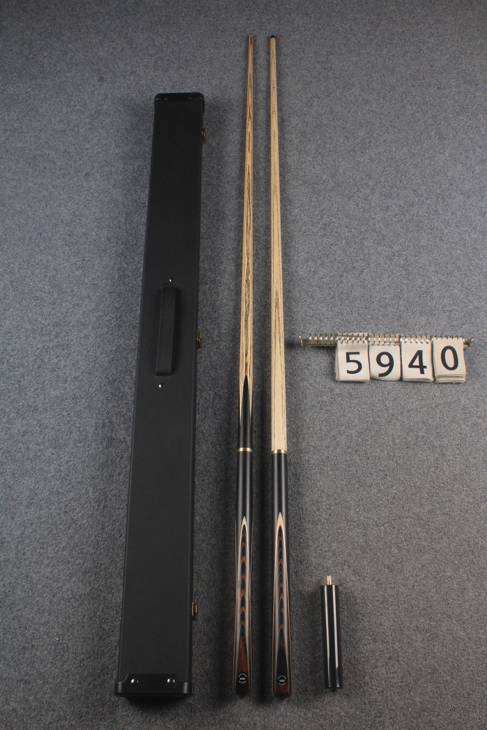 woods 3/4 handmade ASH english 8 ball  pool cue + break cue + case # 5940