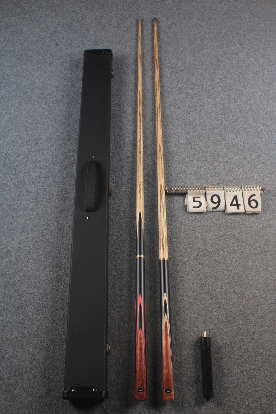 3/4 ASH english pool  cue + break cue + case # 5946