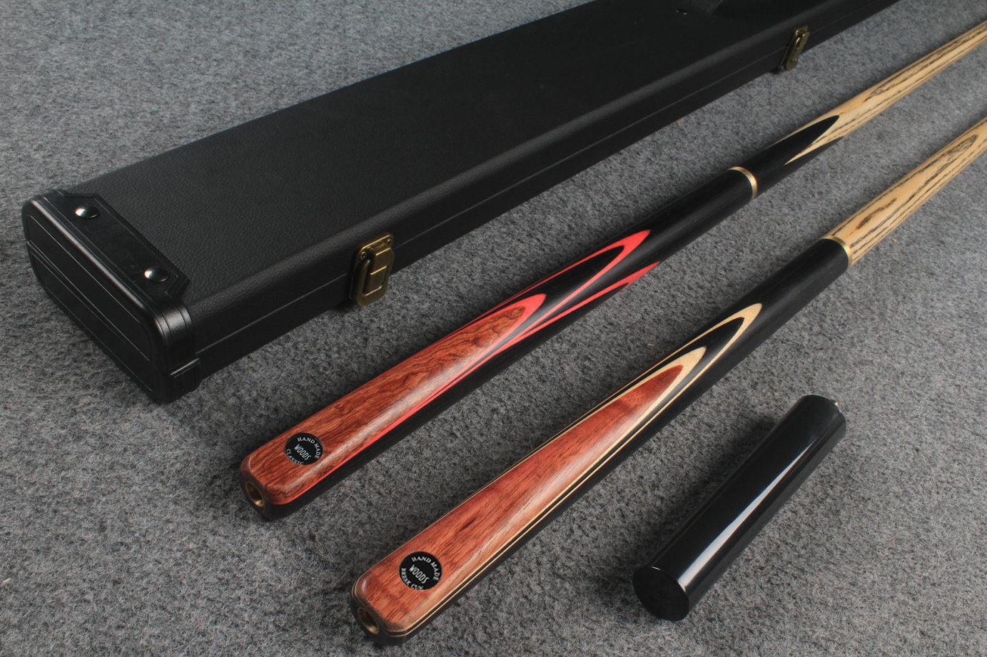woods 3/4 handmade ASH english 8 ball  pool cue + break cue + case # 5946