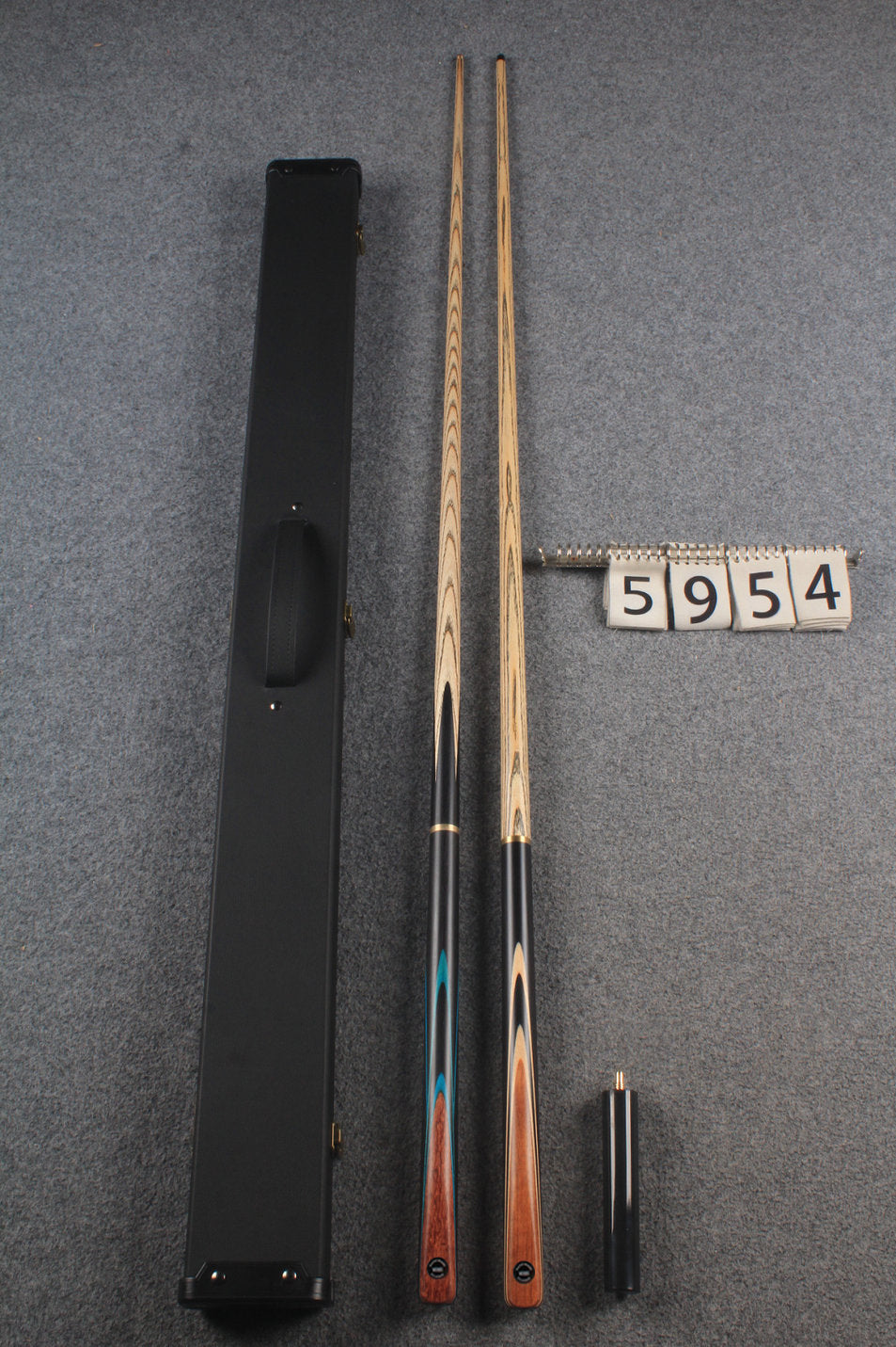 woods 3/4 handmade ASH english 8 ball  pool cue + break cue + case # 5954