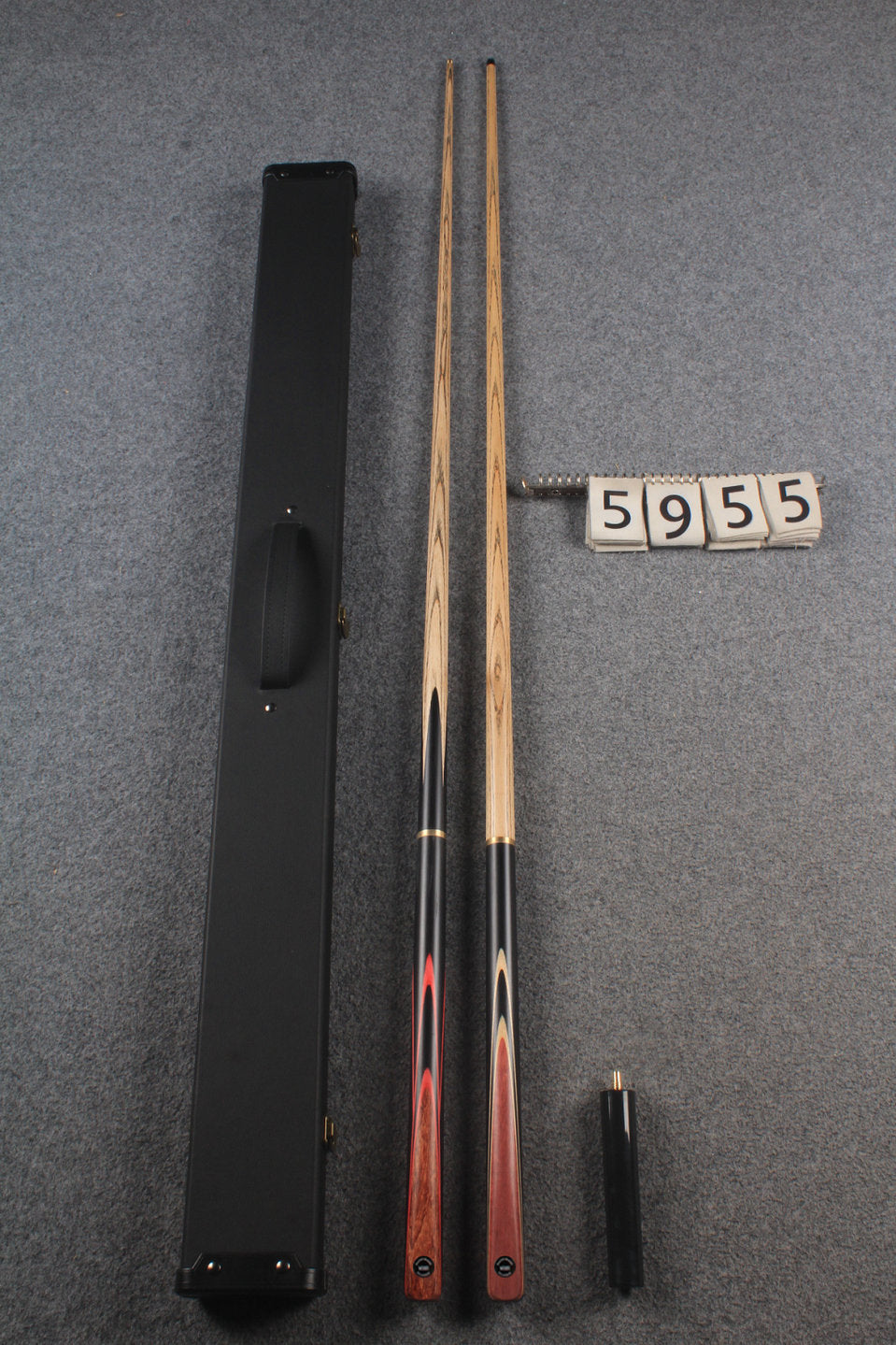 woods 3/4 handmade ASH english 8 ball  pool cue + break cue + case # 5955