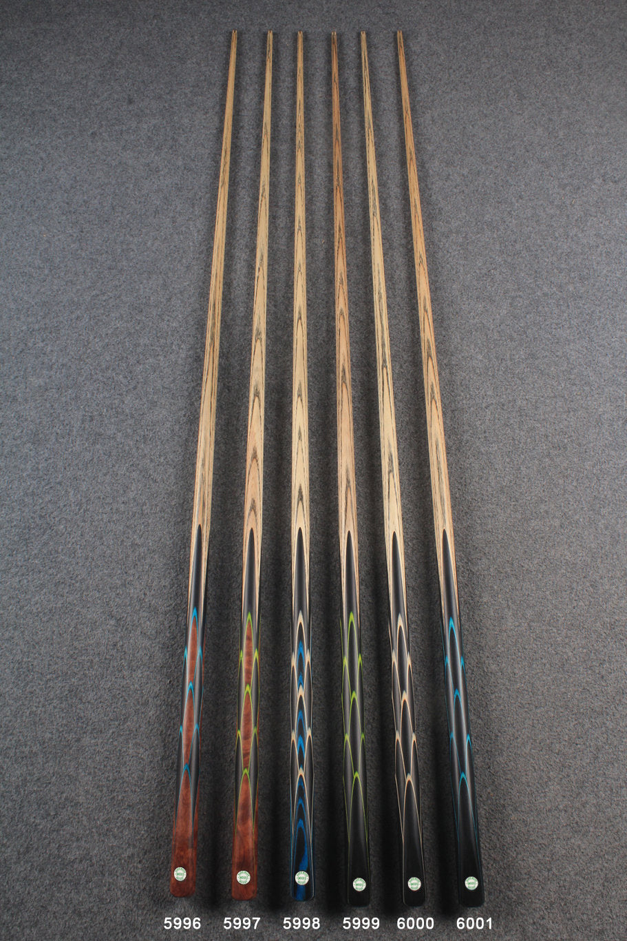1 piece ash snooker cue rocket series #5996- #6001 WOODS CUES