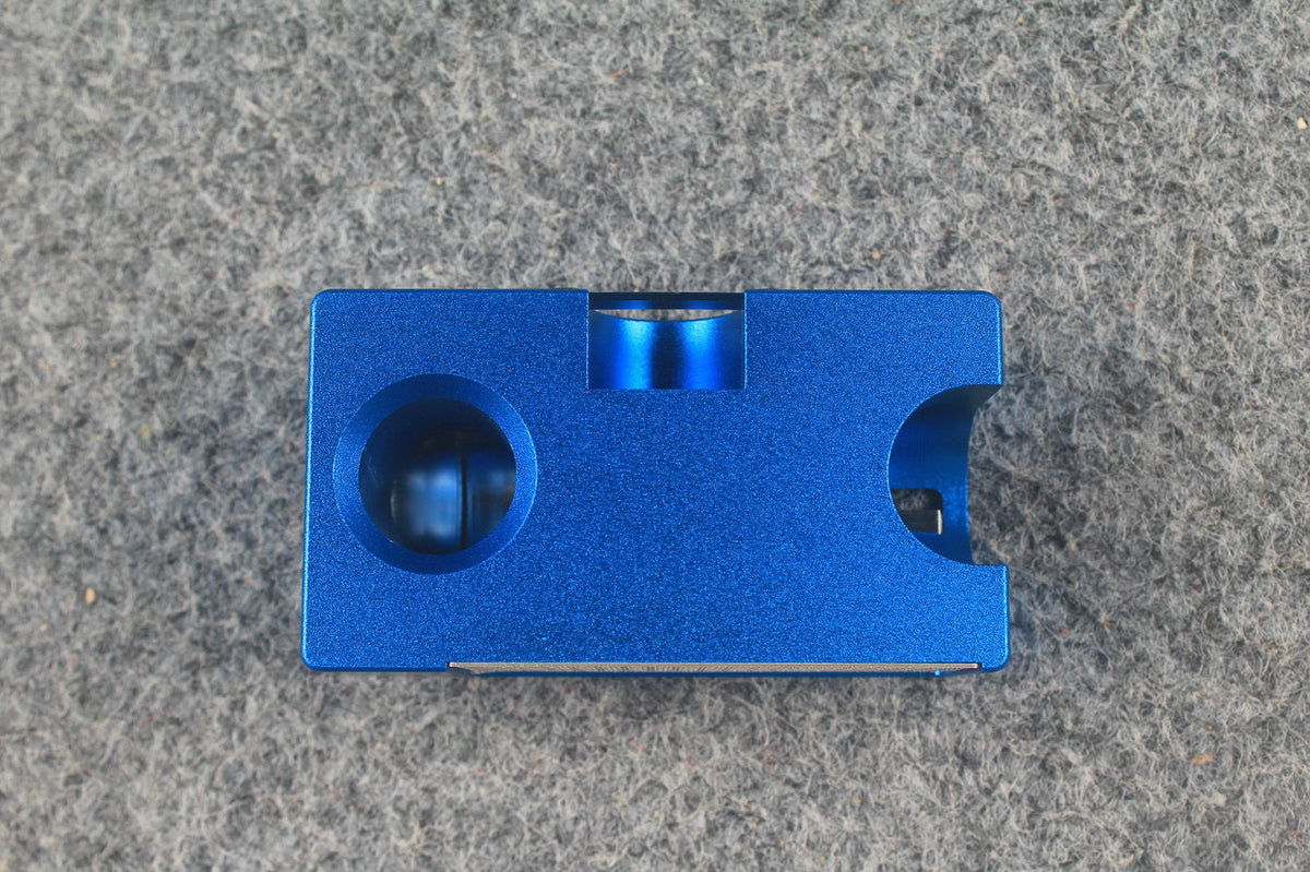 5 in 1 Cue Tip Tool – side angle view showing clamp and abrasive pad