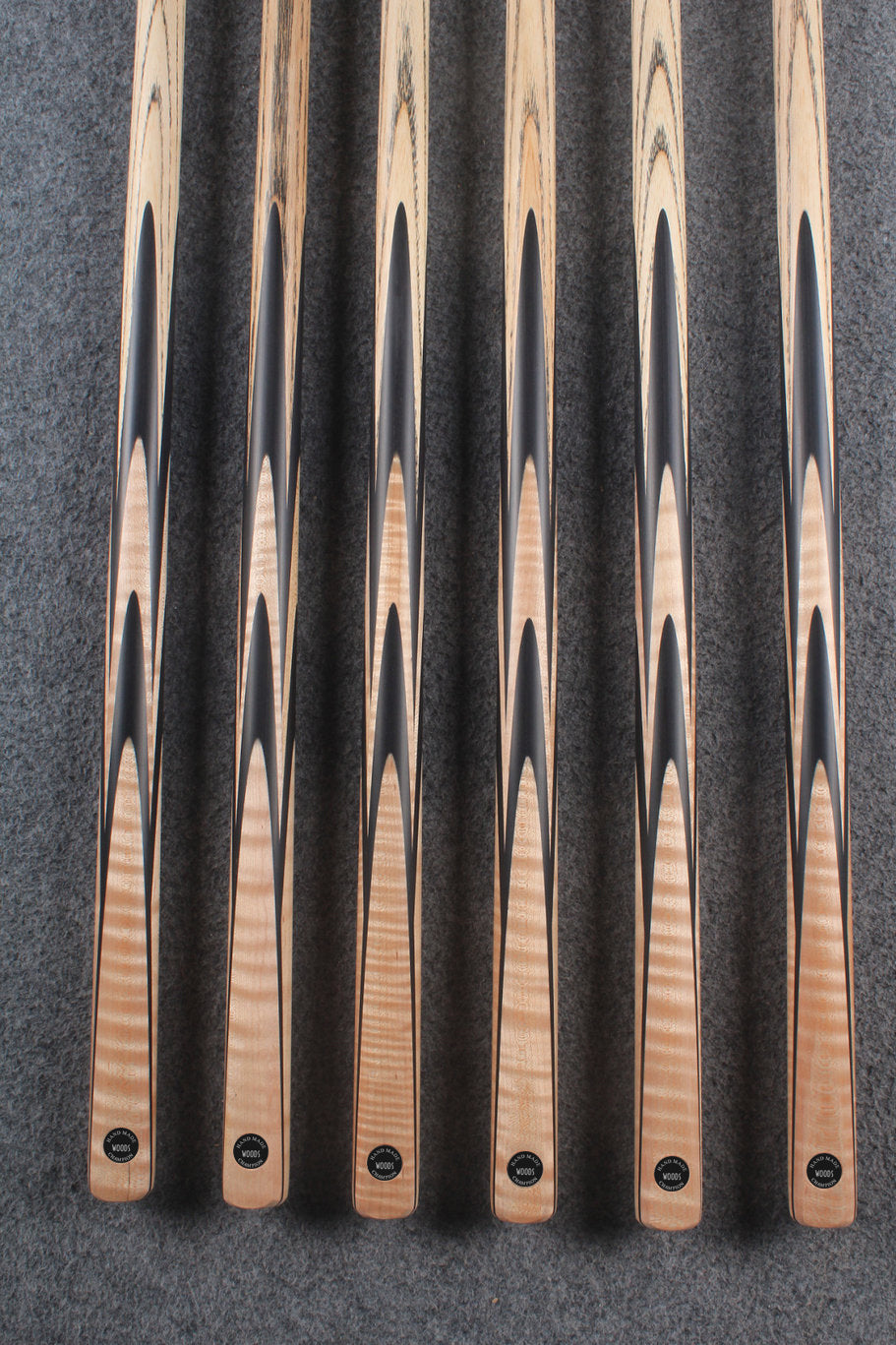 WOODS 1 piece handmade ash snooker / pool cue  #6006- #6011