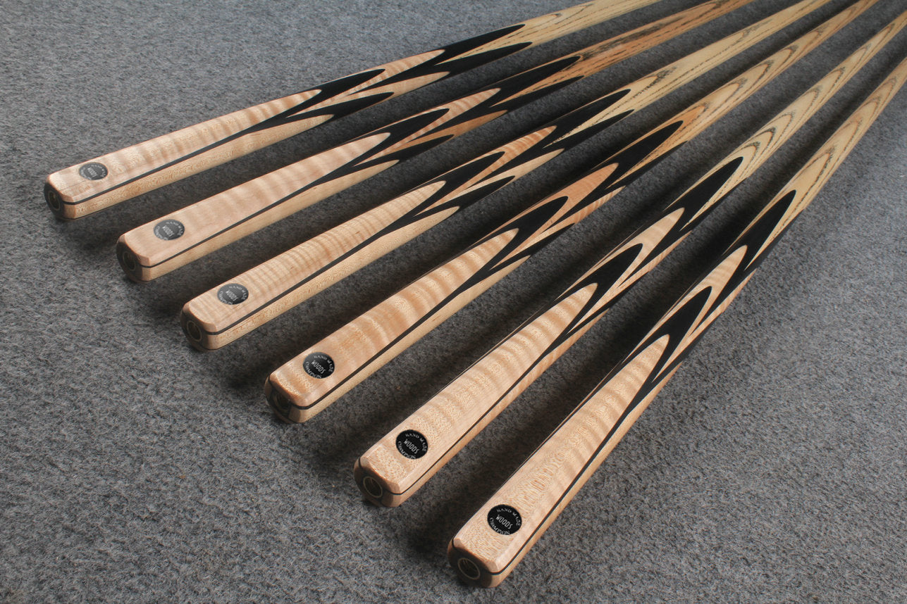 WOODS 1 piece handmade ash snooker / pool cue  #6006- #6011