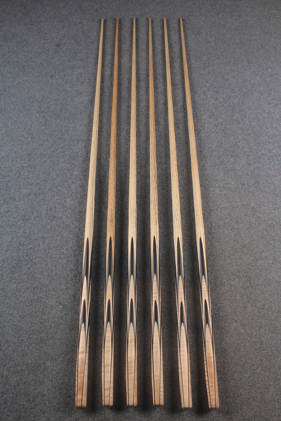 WOODS 1 piece handmade ash snooker / pool cue  #6006- #6011