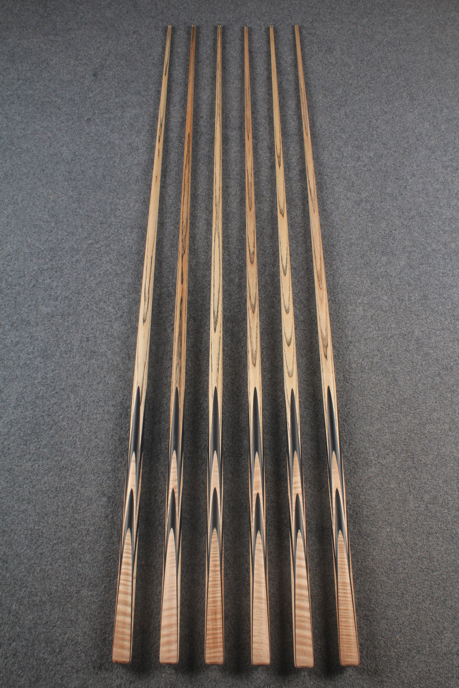 WOODS 1 piece handmade ash snooker / pool cue  #6006- #6011