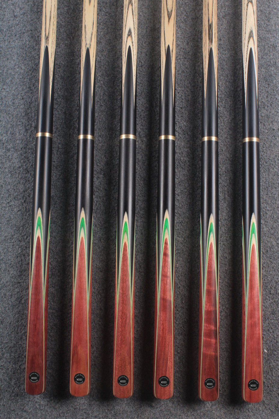 3/4 ash 59'' english pool cue  #6028 - #6033 WOODS CUES