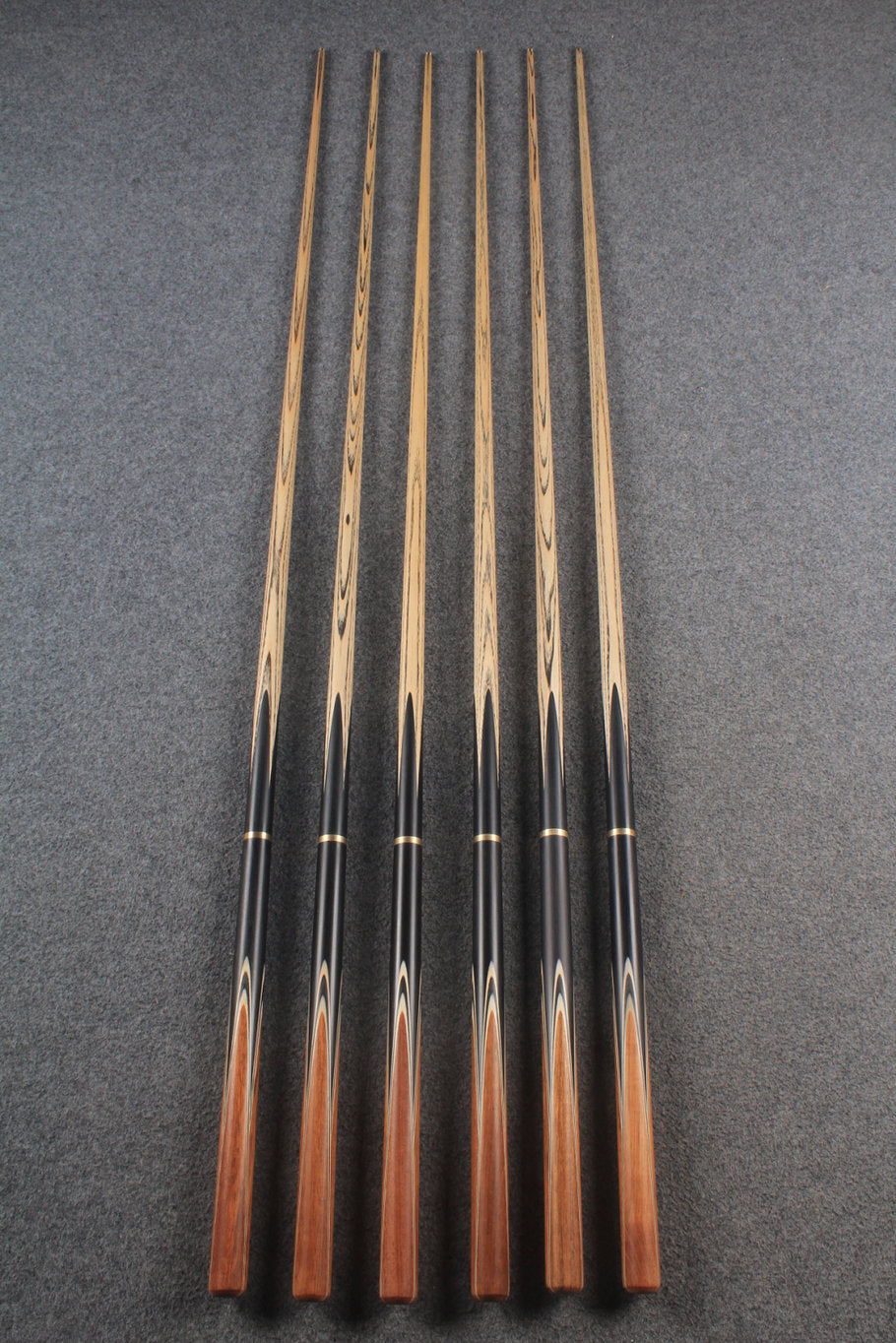 woods 3/4 handmade ash 59'' 8 ball pool cue  #6034 - #6039