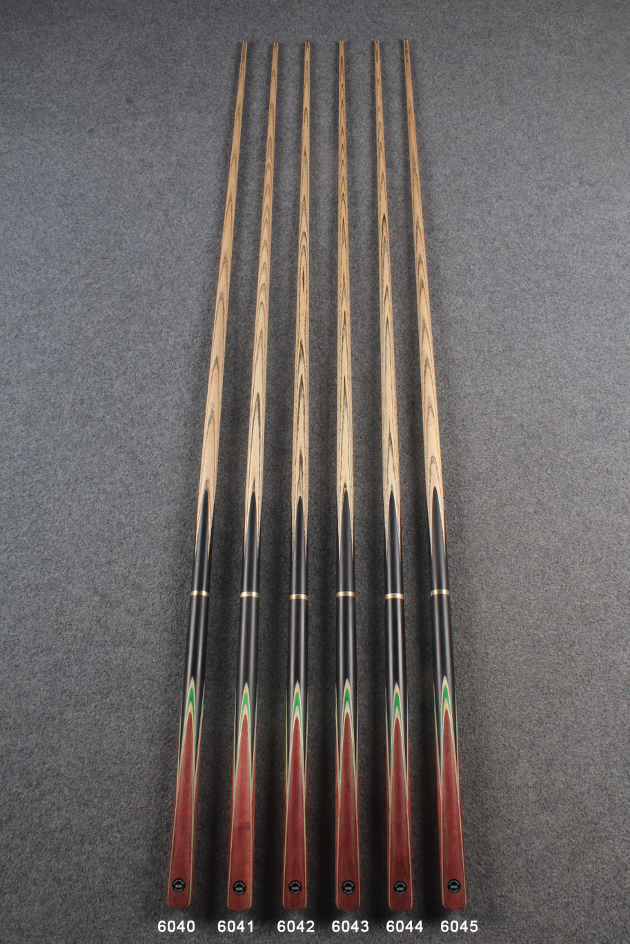 woods 3/4 handmade ash 59&#39;&#39; snooker / pool cue  #6040 - #6045