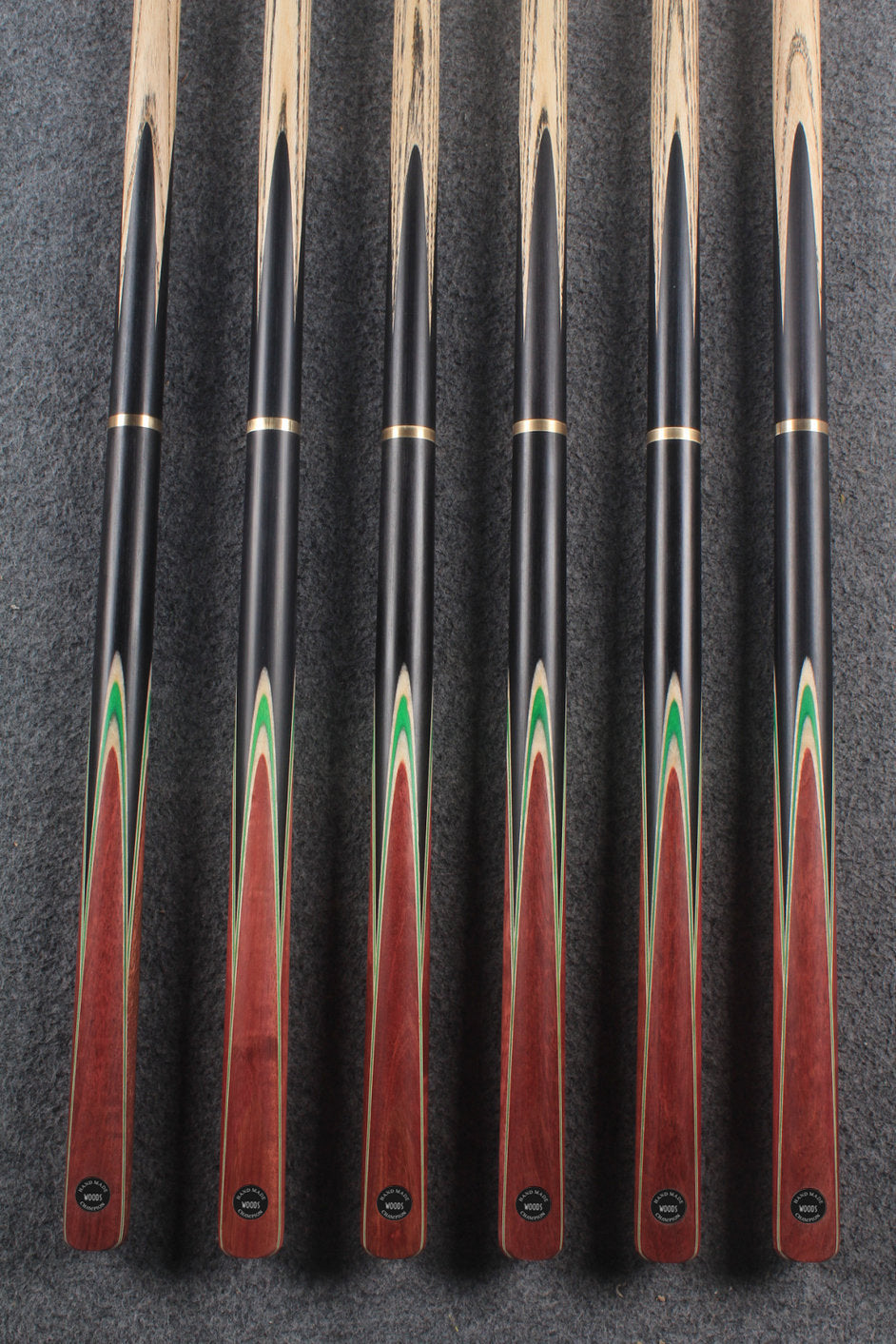 woods 3/4 handmade ash 59'' snooker / pool cue  #6040 - #6045